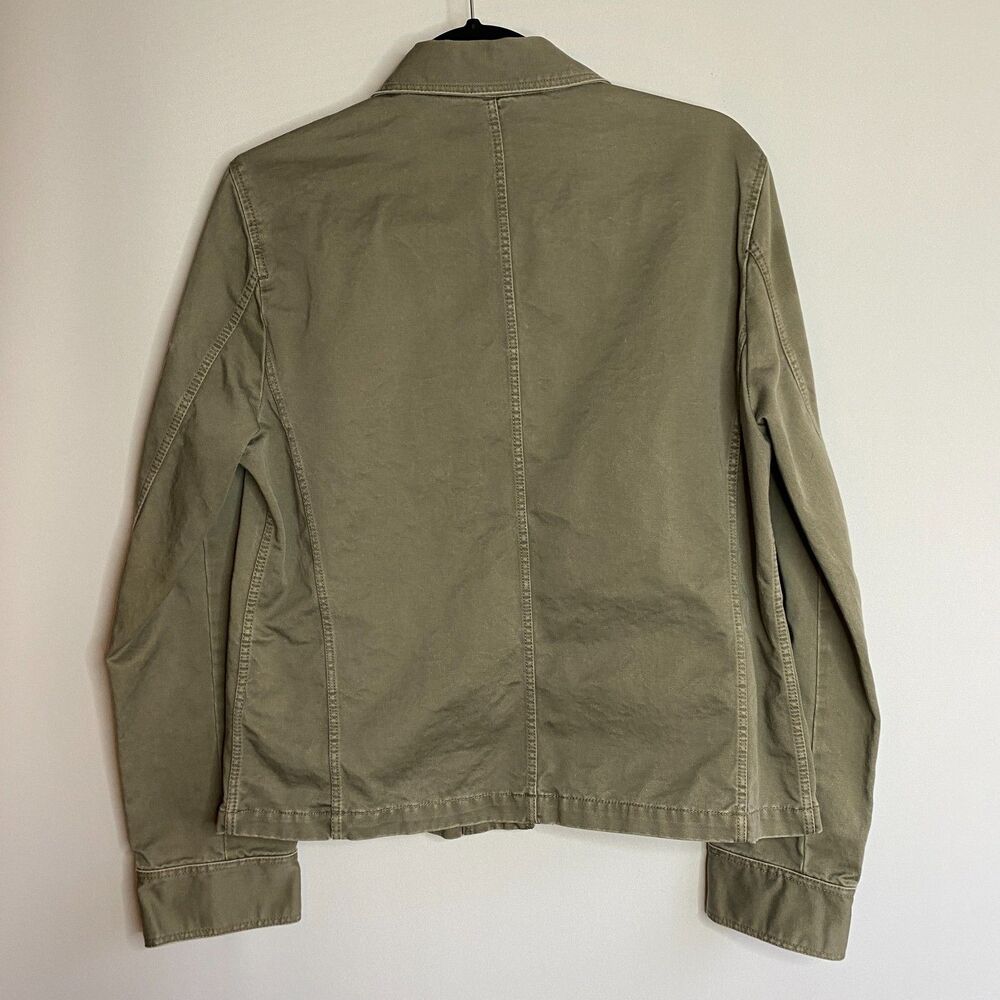 J Crew Womens Army Green Military Style Cotton Jacket Size L - Picture 2 of 12